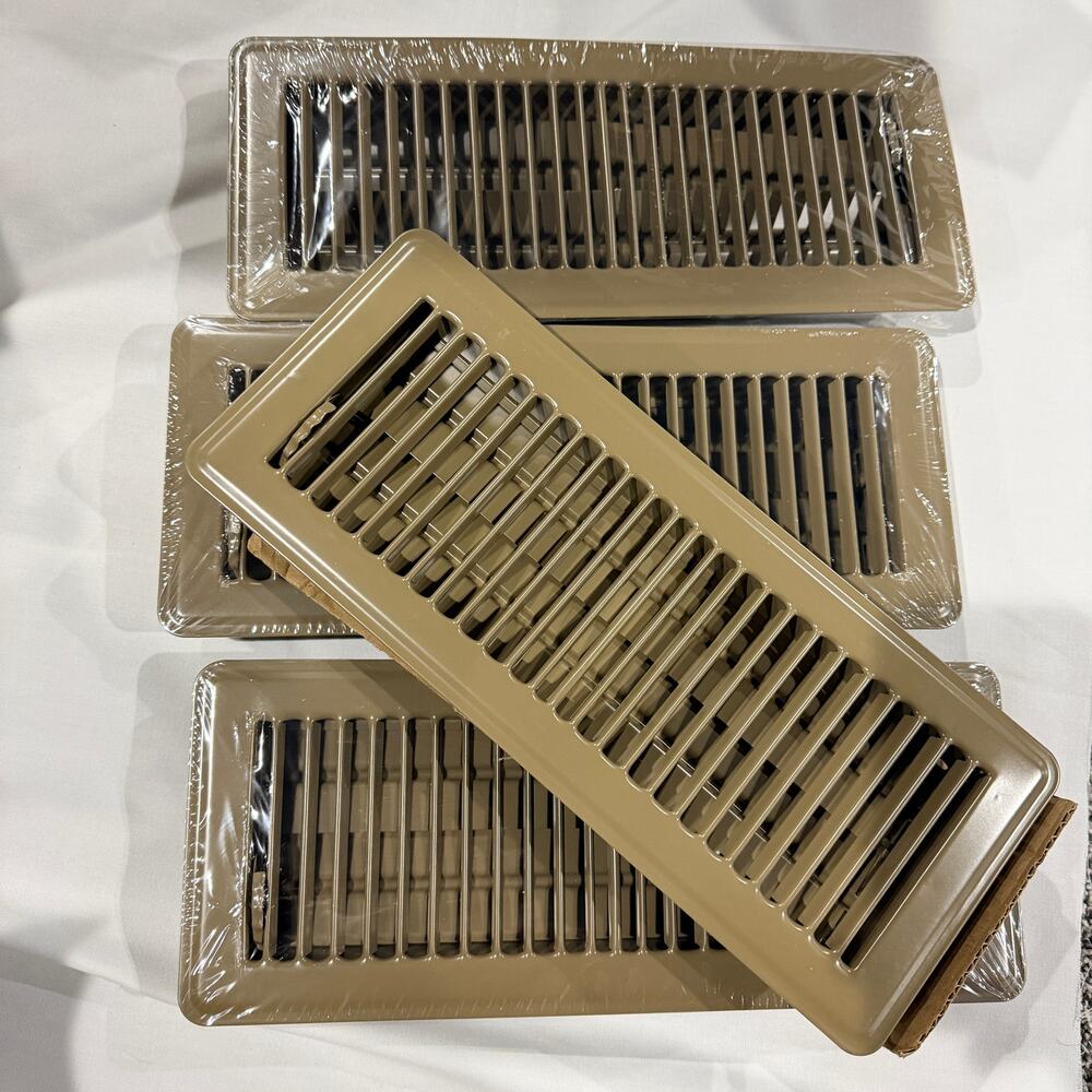 4 Pack Floor Register Vents Covers - 4x12 Brown